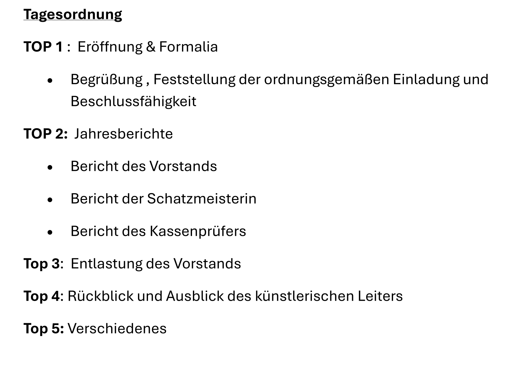 Einladung MV